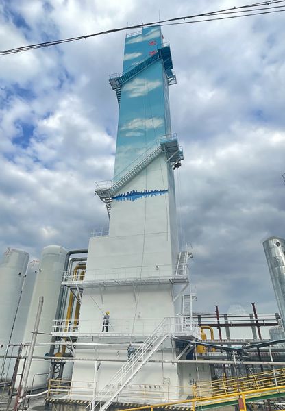 煙囪刷航標(biāo)、煙囪刷涂料